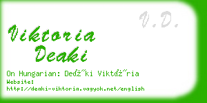 viktoria deaki business card